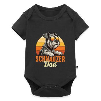 Schnauzer Dad Miniature Standard Giant Pride - Baby Premium short-sleeve bodysuit - black - Front