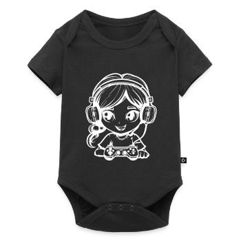 Filles gamers - Body à manches courtes Premium Bébé - noir - Devant