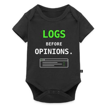Journaux avant les options Don d’humour informatique pour sysadmin - Body à manches courtes Premium Bébé - noir - Devant