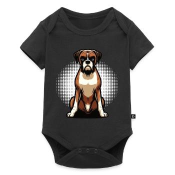Boxer Boxerhalter Boxerhund Boxerbesitzer Boxerfan - Baby Premium Kurzarmbody - Schwarz - Vorne