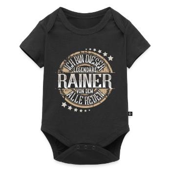 Rainer - Baby Premium Kurzarmbody - Schwarz - Vorne