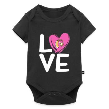 Taub Taubheit Deaf Gebärdensprache - Baby Premium Kurzarmbody - Schwarz - Vorne