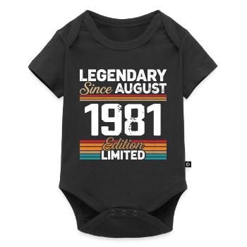 Légendaire Depuis Août 1981 Vintage Rétro - Body à manches courtes Premium Bébé - noir - Devant