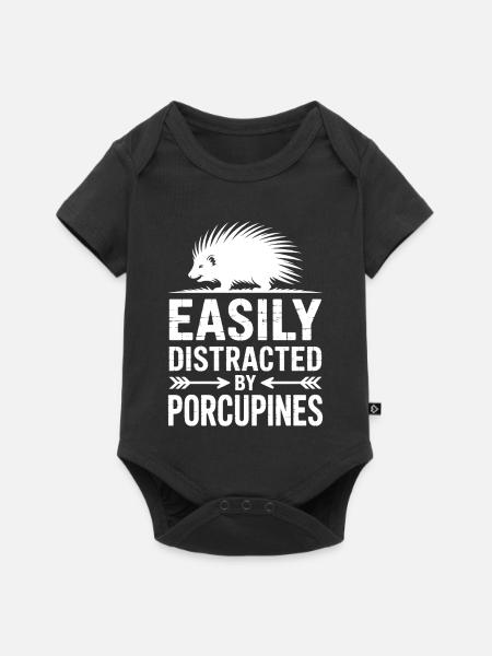 Stachelschweine Sprüche Stachelschweine Geschenk - Baby Premium Kurzarmbody - Schwarz