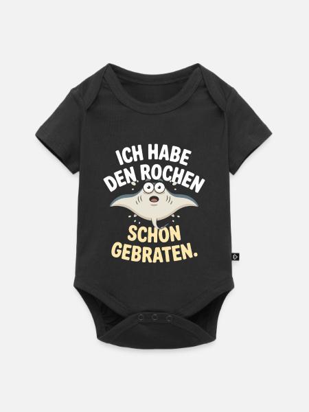 Rochen Schon Gebraten Stachelrochen Manta Rochen - Baby Premium Kurzarmbody - Schwarz