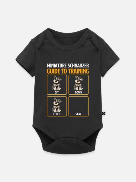 Zwergschnauzer-Trainingsleitfaden Humor - Baby Premium Kurzarmbody - Schwarz