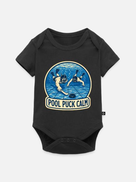 POOL PUCK CALM - Baby Premium Kurzarmbody - Schwarz