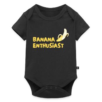 Banana Enthusiast Logo - Baby Premium Kurzarmbody - Schwarz - Vorne