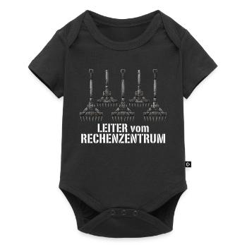 Rechenzentrum Design Gartengeräte Rechen Leiter - Baby Premium Kurzarmbody - Schwarz - Vorne