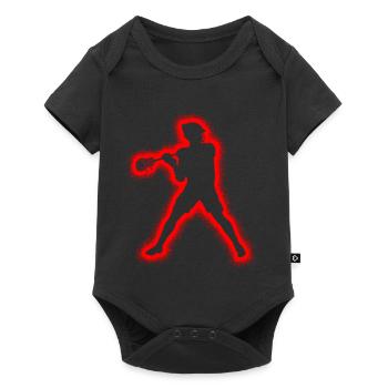 Lacrosse Spieler Herren Kinder Lacrosse Jungen - Baby Premium Kurzarmbody - Schwarz - Vorne