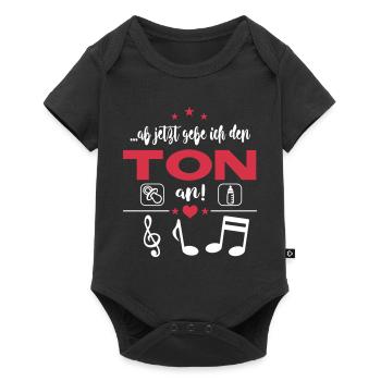 Ton angeben Geschrei Gebrüll - Baby Premium Kurzarmbody - Schwarz - Vorne