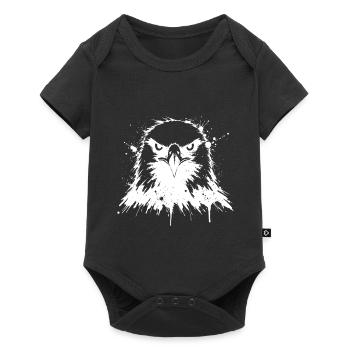 Abstrakter Splash Eagle - Baby Premium Kurzarmbody - Schwarz - Vorne