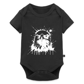 White Splash Eagle - Baby Premium short-sleeve bodysuit - black - Front