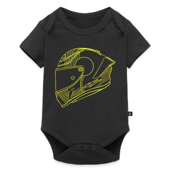 Helm - Baby Premium Kurzarmbody - Schwarz - Vorne