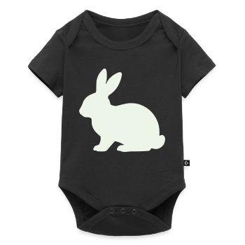 Delicate Rabbit Silhouette - Baby Premium short-sleeve bodysuit - black - Front