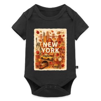 Herbst-Sketch aus New York City - Baby Premium Kurzarmbody - Schwarz - Vorne