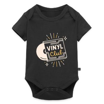 Vinyl-Club-Plattenliebhaber analoge Musik - Baby Premium Kurzarmbody - Schwarz - Vorne