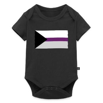 Demisexuelle Pride Flagge - Baby Premium Kurzarmbody - Schwarz - Vorne