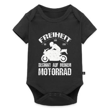 Freiheit Motorrad - Baby Premium Kurzarmbody - Schwarz - Vorne