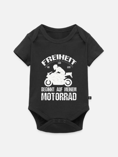 Freiheit Motorrad - Baby Premium Kurzarmbody - Schwarz