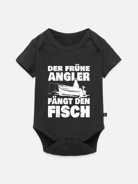 Der Frühe Angler - Baby Premium Kurzarmbody - Schwarz