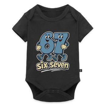 six seven | Number duo 6 and 7 | Cheerful Digits - Baby Premium short-sleeve bodysuit - black - Front