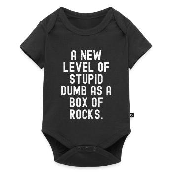 Neue Stufe von Dummheit - Baby Premium Kurzarmbody - Schwarz - Vorne