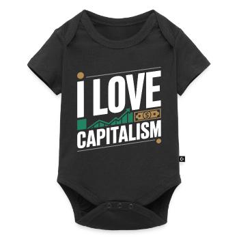 I Love Capitalism Unternehmer Aktien Kapitalismus - Baby Premium Kurzarmbody - Schwarz - Vorne