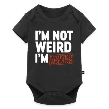 Ich bin nicht komisch, ich bin Limited Edition, ich bin lustiges Design. - Baby Premium Kurzarmbody - Schwarz - Vorne