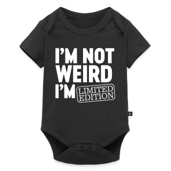 Ich bin nicht komisch, ich bin Limited Edition, ich bin lustiges Design. - Baby Premium Kurzarmbody - Schwarz - Vorne