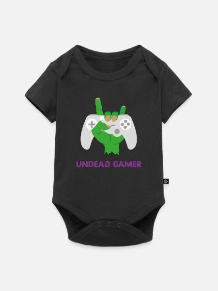 Untoter Gamer-Zombie-Humor - Baby Premium Kurzarmbody - Schwarz