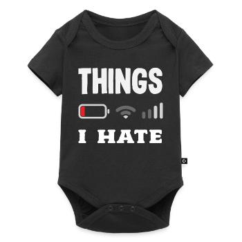 Dinge Die Ich Hasse - Baby Premium Kurzarmbody - Schwarz - Vorne