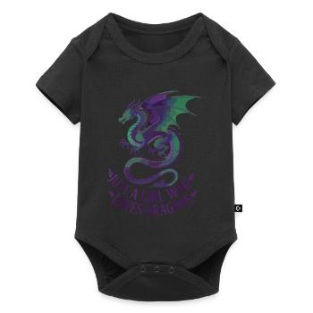 Dragon Love : Motif de fille - Body à manches courtes Premium Bébé - noir - Devant