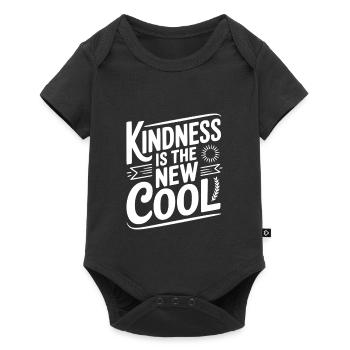 Freundlichkeit ist die neue Coolness - Baby Premium Kurzarmbody - Schwarz - Vorne