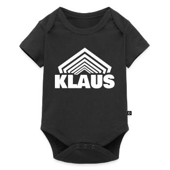 Nom de garçon Klaus - Body à manches courtes Premium Bébé - noir - Devant