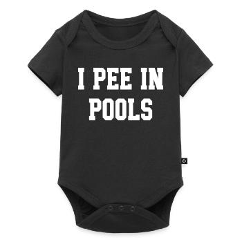 Fette Blocktypografie auf Schwarz - Baby Premium Kurzarmbody - Schwarz - Vorne