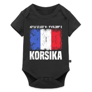Korsika Reise - Baby Premium Kurzarmbody - Schwarz - Vorne