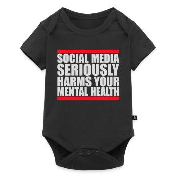 Social Media Seriously Harms Mental Health Saying - Baby Premium short-sleeve bodysuit - black - Front