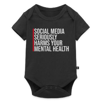 Social Media Seriously Harms Mental Health Saying - Baby Premium short-sleeve bodysuit - black - Front