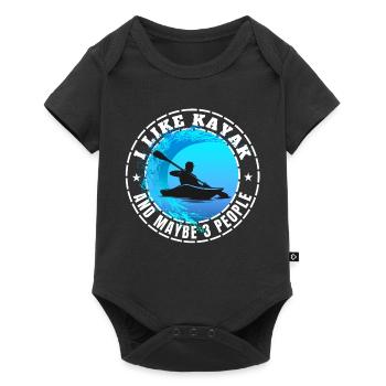 I LIKE KAYAK AND MAYBE 3 PEOPLE  - Baby Premium short-sleeve bodysuit - black - Front