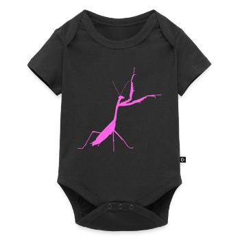 Gottesanbeterin pink - Baby Premium Kurzarmbody - Schwarz - Vorne