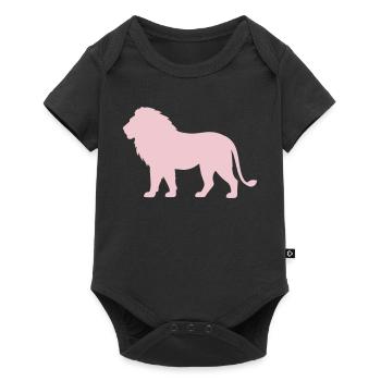 Pastell LöwenSilhouette - Baby Premium Kurzarmbody - Schwarz - Vorne