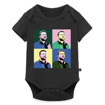 Selenskyj Pop-Art - Baby Premium Kurzarmbody - Schwarz - Vorne