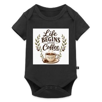 Life_Begins_After_Coffee.png - Baby Premium Kurzarmbody - Schwarz - Vorne
