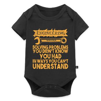 Ingenieur Student - Baby Premium Kurzarmbody - Schwarz - Vorne