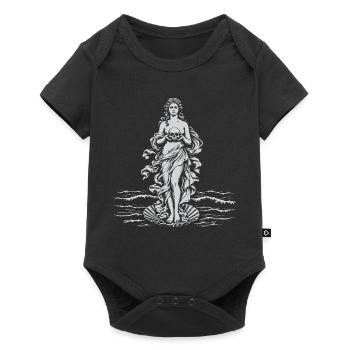 Venus-Göttin mit Schädel auf See - Baby Premium Kurzarmbody - Schwarz - Vorne