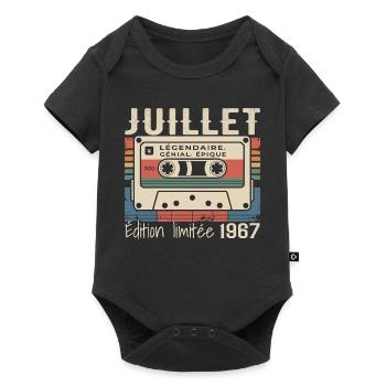 Juillet 1967 Cadeau Anniversaire Juillet 1967  - Body à manches courtes Premium Bébé - noir - Devant