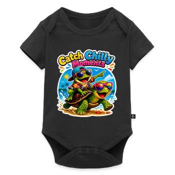 Urlaubs Vibes - Baby Premium Kurzarmbody - Schwarz - Vorne