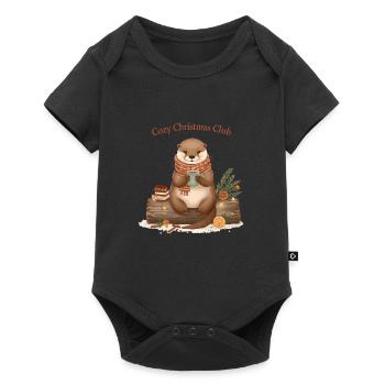 Club de Noël chaleureux Weihnachten - Body à manches courtes Premium Bébé - noir - Devant
