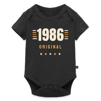 Cadeau original rétro rétro de 40 ans 1986 - Body à manches courtes Premium Bébé - noir - Devant